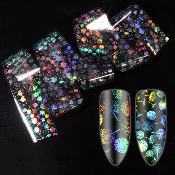 4*100cm Holographic Nail Art Transfer Foil Stickers Paper Beautiful Dandelion UV Gel Wraps Nail Adhesive Decals Decorations
4*100cm Holographic Nail Art Transfer Foil Stickers Paper Beautiful Dandelion UV Gel Wraps Nail Adhesive Decals Decorations