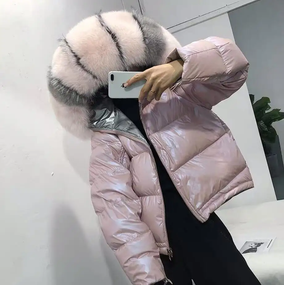 Large Real Natural Fox Fur Down Jacket 2019 winter New Double Sided Waterproof Coat Women Hooded White Duck Down Coat r1428
Large Real Natural Fox Fur Down Jacket 2019 winter New Double Sided Waterproof Coat Women Hooded White Duck Down Coat r1428