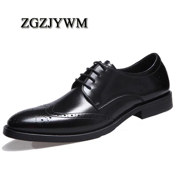 ZGZJYWM High Quality New Men's Male Black/Red Fashion Business Formal Lace-Up Pointed Toe Genuine Leather Carved Size 37-44 
ZGZJYWM High Quality New Men's Male Black/Red Fashion Business Formal Lace-Up Pointed Toe Genuine Leather Carved Size 37-44