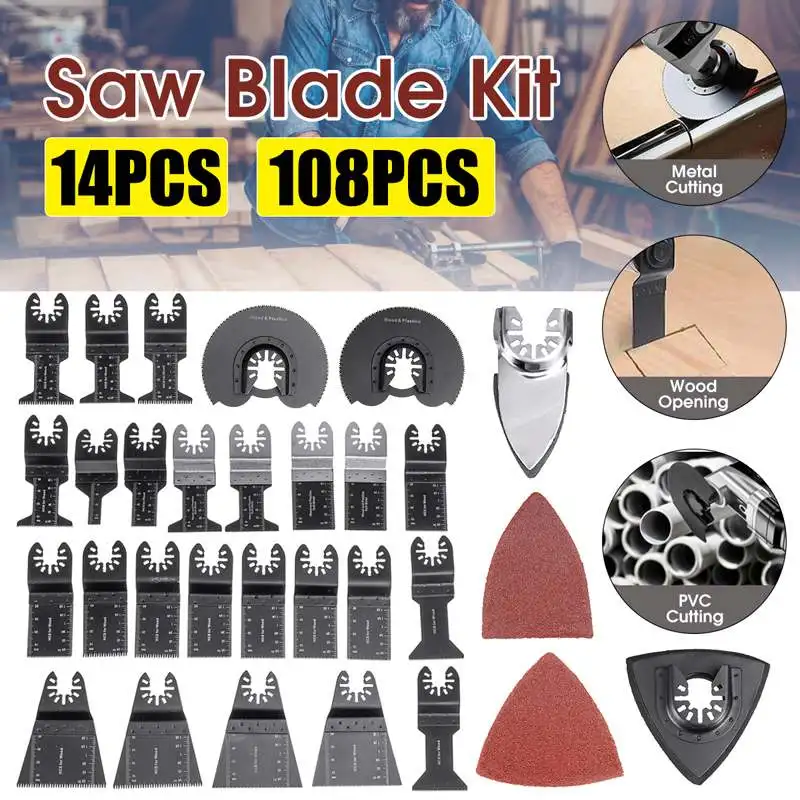 108pcs Oscillating Tool Circular Saw Blades Metal Wood Pvc Cutting For Renovator Power Tool Fein Multimaster Dremel
108pcs Oscillating Tool Circular Saw Blades Metal Wood Pvc Cutting For Renovator Power Tool Fein Multimaster Dremel