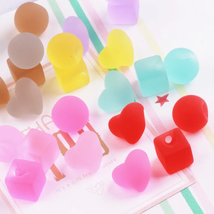 Diy jewelry making 50pcs/lot colorful Scrub candy color cartoon hearts/square/rounds shape fashion beads pendants charms
Diy jewelry making 50pcs/lot colorful Scrub candy color cartoon hearts/square/rounds shape fashion beads pendants charms