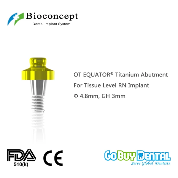 Абатмент титана OT EQUATOR, D4.8mm, GH 3mm, для импланта RN уровня ткани Straumann 034030-1
Абатмент титана OT EQUATOR, D4.8mm, GH 3mm, для импланта RN уровня ткани Straumann 034030-1