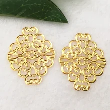 50 pieces 30*36mm Gold color/White K/Antique bronze Metal Filigree Flowers Slice Charms Setting Jewelry DIY Components Making
50 pieces 30*36mm Gold color/White K/Antique bronze Metal Filigree Flowers Slice Charms Setting Jewelry DIY Components Making