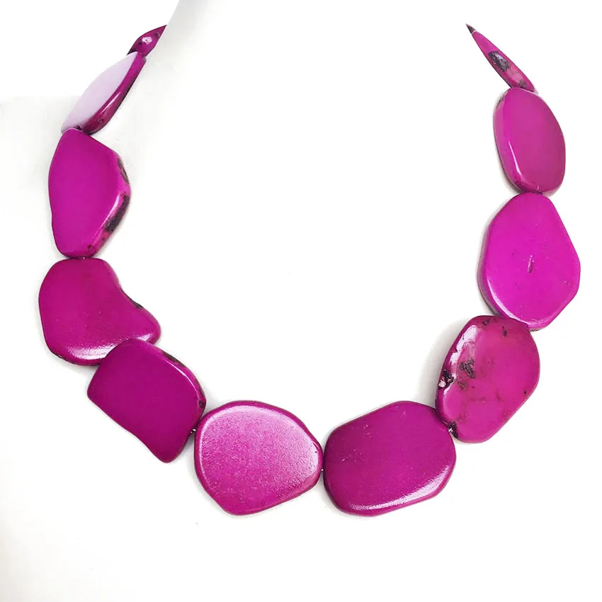 Ярко-розовое ожерелье модное колье с воротником популярное | Украшения и