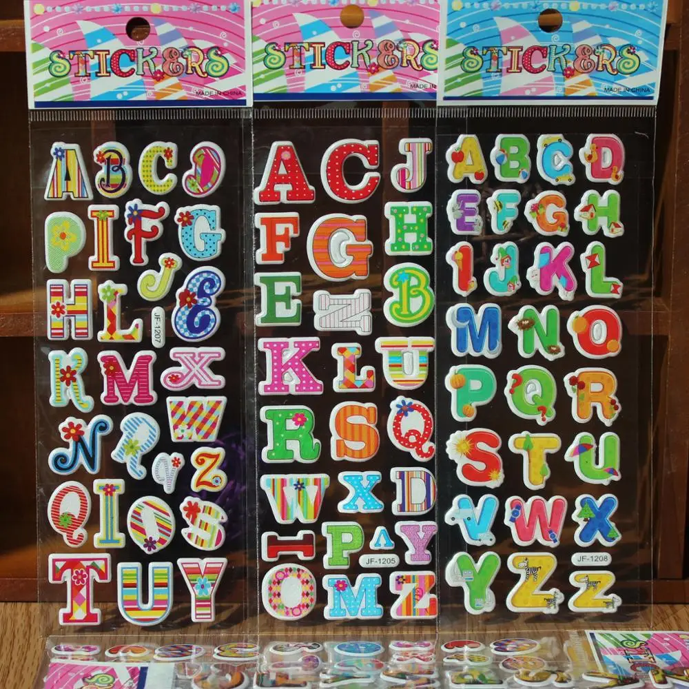 10 sheets Numbers and English letters Bubble Stickers early Educational Digital Stickers For baby Kids Toys
10 sheets Numbers and English letters Bubble Stickers early Educational Digital Stickers For baby Kids Toys