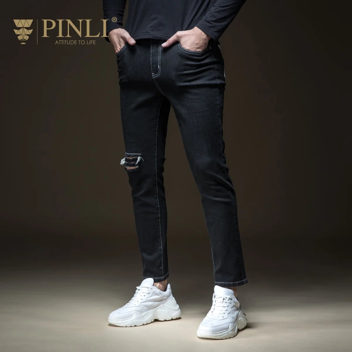 Фальшивая Дизайнерская одежда Лидер продаж мужские джинсы Pinli Pin Li Новинка осени
