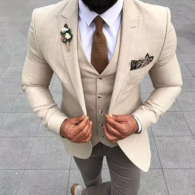 High Quality One Button Groomsmen Notch Lapel Groom Tuxedos Men Suits Wedding/Prom Best Man Blazer ( Jacket+Pants+Tie+Vest) A154
High Quality One Button Groomsmen Notch Lapel Groom Tuxedos Men Suits Wedding/Prom Best Man Blazer ( Jacket+Pants+Tie+Vest) A154
