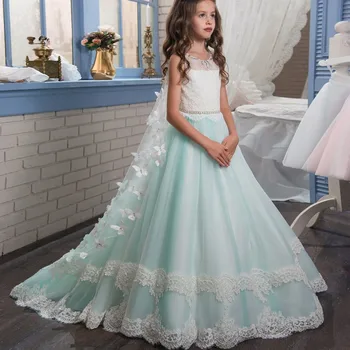 2017 Romantic Beaded Flower Girl Dress for Weddings Long Trailing with Butterfly Ball Gown first communion dresses for girls
2017 Romantic Beaded Flower Girl Dress for Weddings Long Trailing with Butterfly Ball Gown first communion dresses for girls
