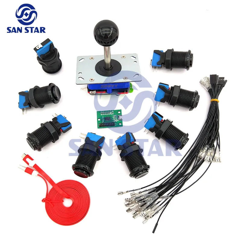 Arcade kits with single player Arcade controller Zippy Joystick and American Push Button
Arcade kits with single player Arcade controller Zippy Joystick and American Push Button