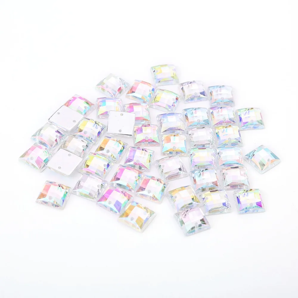 AB Crystal Color 8mm 10mm12mm 15mm square Glitter Crystal Sew On Acrylic Rhinestone Flatback Crystal Beads For DIY Wedding dress
AB Crystal Color 8mm 10mm12mm 15mm square Glitter Crystal Sew On Acrylic Rhinestone Flatback Crystal Beads For DIY Wedding dress