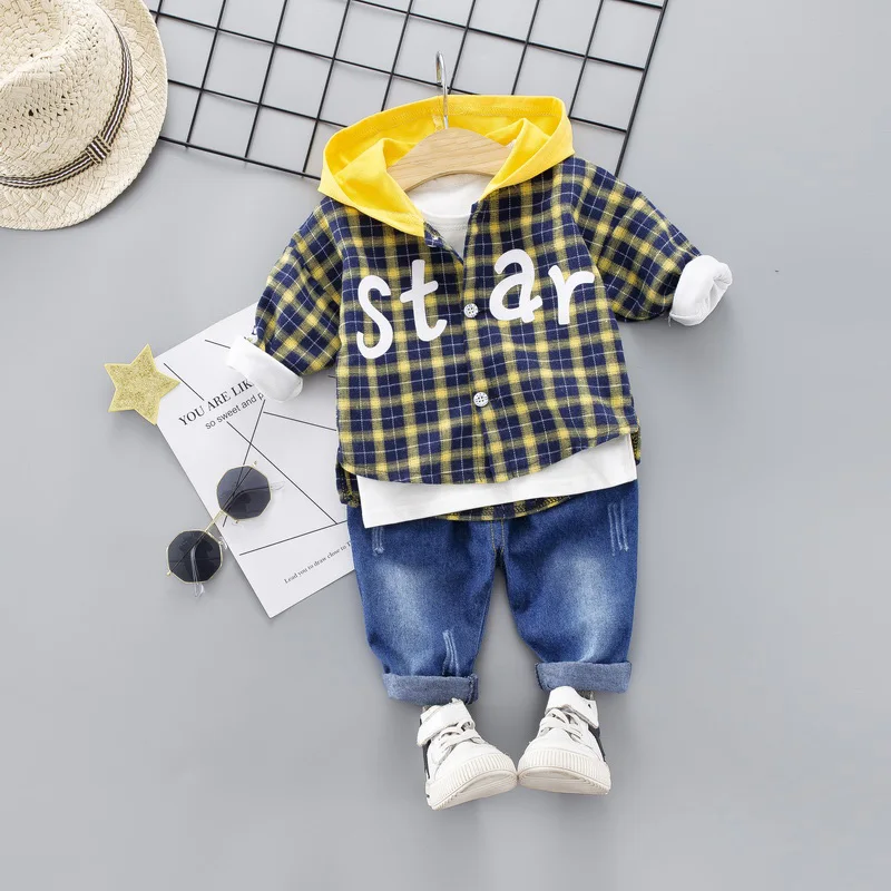 Fashion Baby Girl Boy Hoodies Toddler Plaid Hooded Tops Clothing Spring Autumn Long Pants Outfits Set Newborn Kids Clothes SETs
Fashion Baby Girl Boy Hoodies Toddler Plaid Hooded Tops Clothing Spring Autumn Long Pants Outfits Set Newborn Kids Clothes SETs