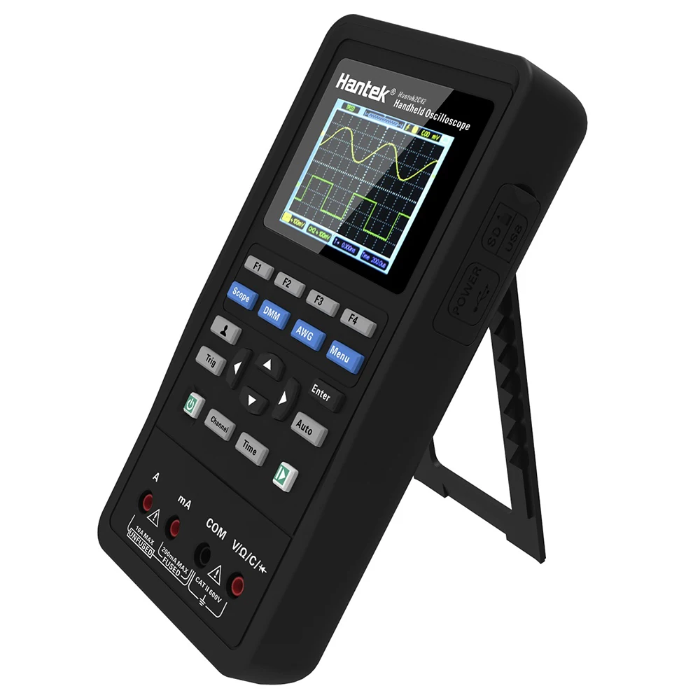2 in 1 Digital Oscilloscope + Multimeter 2 Channels USB Scopemeter Portable Scope Meter 40MHz 70MHz Display Test Meter
2 in 1 Digital Oscilloscope + Multimeter 2 Channels USB Scopemeter Portable Scope Meter 40MHz 70MHz Display Test Meter