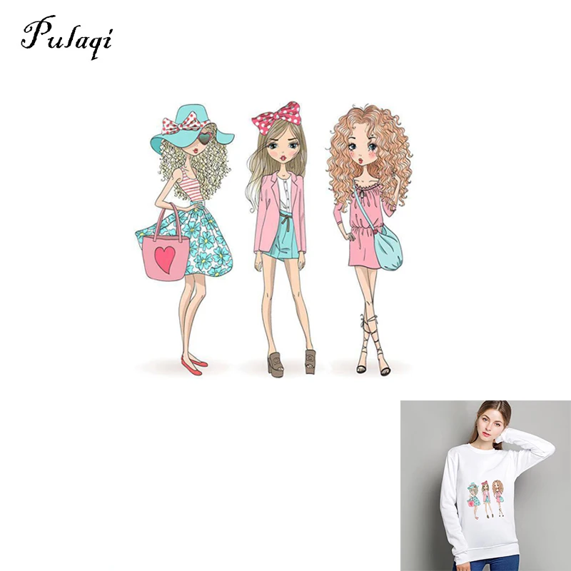 Pulaqi Beautiful Girls Heat Transfer Patch Popular Pattern Dress Cartoon Iron On Patches DIY Accessory For Clothing Stickers B
Pulaqi Beautiful Girls Heat Transfer Patch Popular Pattern Dress Cartoon Iron On Patches DIY Accessory For Clothing Stickers B