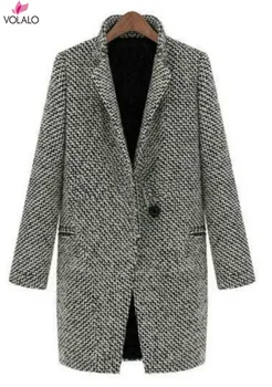 2019 New Fashion Houndstooth Wool Women Basic Coats Medium-Long Women's Winter Jacket Women Woolen Outerwear Casaco Feminino
2019 New Fashion Houndstooth Wool Women Basic Coats Medium-Long Women's Winter Jacket Women Woolen Outerwear Casaco Feminino
