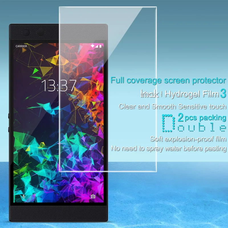 Imak sFor Razer Phone2 Screen Protector Full Cover Hydrogel III 2Pcs Protective film for Razer Phone 2 not glass
Imak sFor Razer Phone2 Screen Protector Full Cover Hydrogel III 2Pcs Protective film for Razer Phone 2 not glass