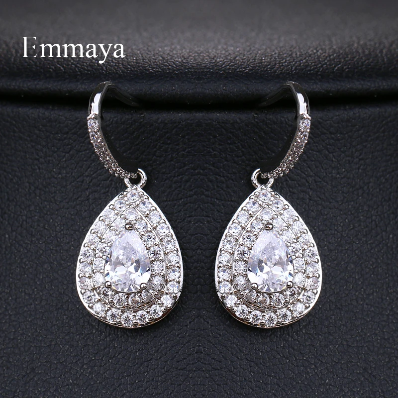 Модные женские серьги-капельки Emmaya с кристаллами свадебные украшения в стиле