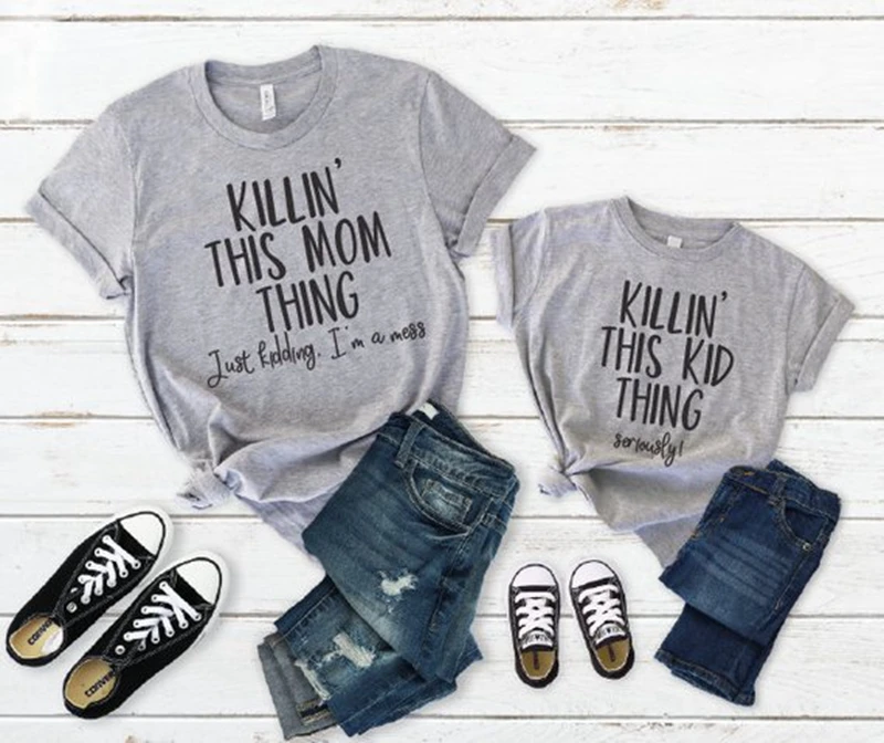 Hot Casual Family Matching Outfits T-Shirt Mother And Kids Parent-child Letter Cotton T-Shirt Family Matching Tees Clothes
Hot Casual Family Matching Outfits T-Shirt Mother And Kids Parent-child Letter Cotton T-Shirt Family Matching Tees Clothes