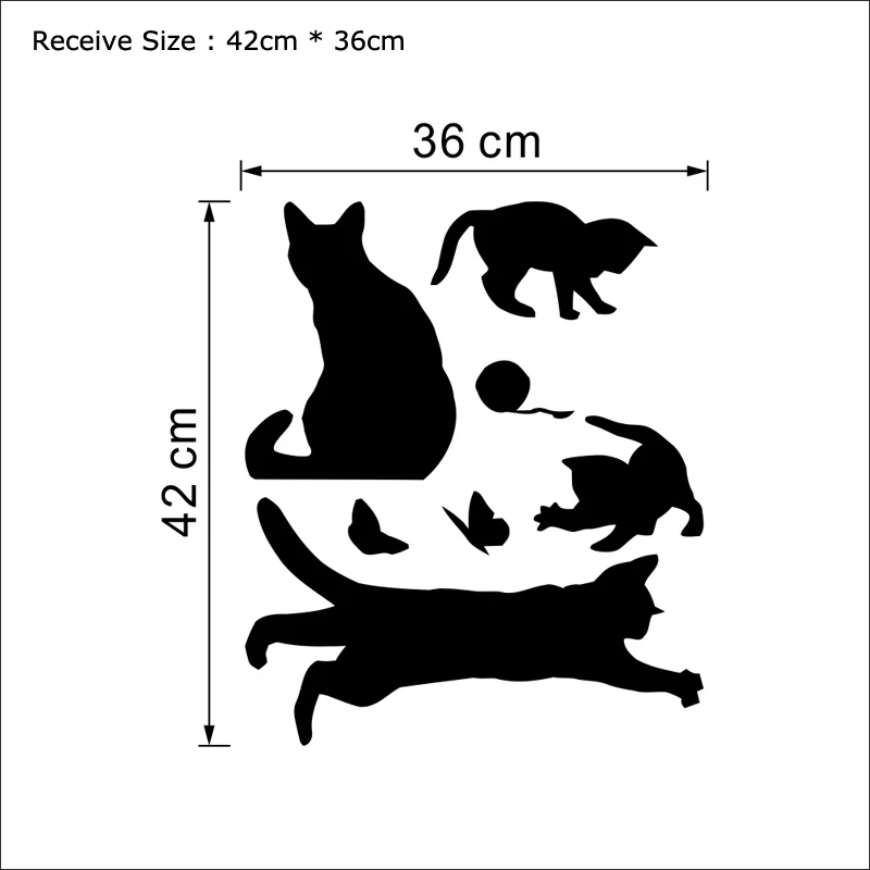 Description Picture 2 of itemNew Cat Playing Wall Sticker Cute Living Room Background Decoration Stairs Stickers On The Wall DIY Decals Home Decor Wallpaper