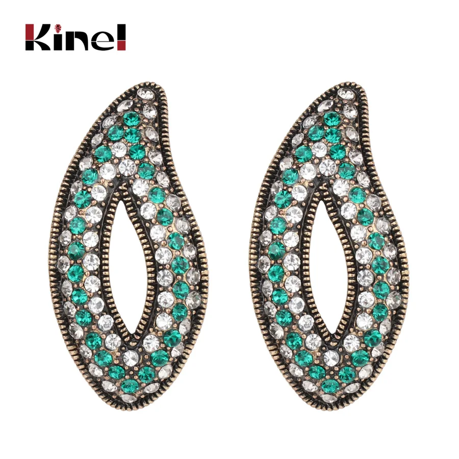 Kinel Fashion Bohemia Crystal Stud Earrings Unique Ancient Gold Big Earrings For Women Vintage Jewelry 2017 New
Kinel Fashion Bohemia Crystal Stud Earrings Unique Ancient Gold Big Earrings For Women Vintage Jewelry 2017 New