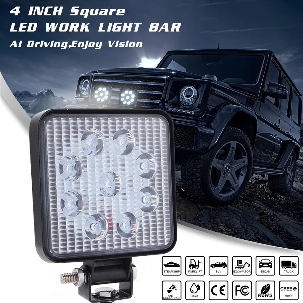 Car Accessories Single 27W 6000K LED Work Light Bar Waterproof Driving Offroad Flood Lamp 4WD Reverse Truck Flood Beam
Car Accessories Single 27W 6000K LED Work Light Bar Waterproof Driving Offroad Flood Lamp 4WD Reverse Truck Flood Beam