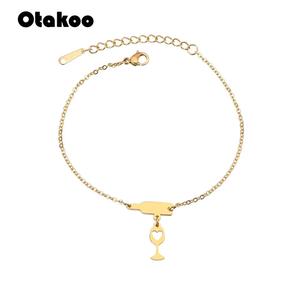 Otakoo Fashion Women's Wine Bracelet Gold colour Stainless Steel Beer Bracelets Unique Design Jewelry
Otakoo Fashion Women's Wine Bracelet Gold colour Stainless Steel Beer Bracelets Unique Design Jewelry