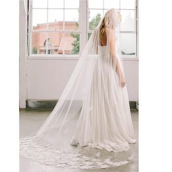 ISHSY Chapel Long White Ivory Tulle Bridal Wedding Veils with comb Appliques Bride Veil Cheap Velos de Noiva Voile Mariage 2019
ISHSY Chapel Long White Ivory Tulle Bridal Wedding Veils with comb Appliques Bride Veil Cheap Velos de Noiva Voile Mariage 2019