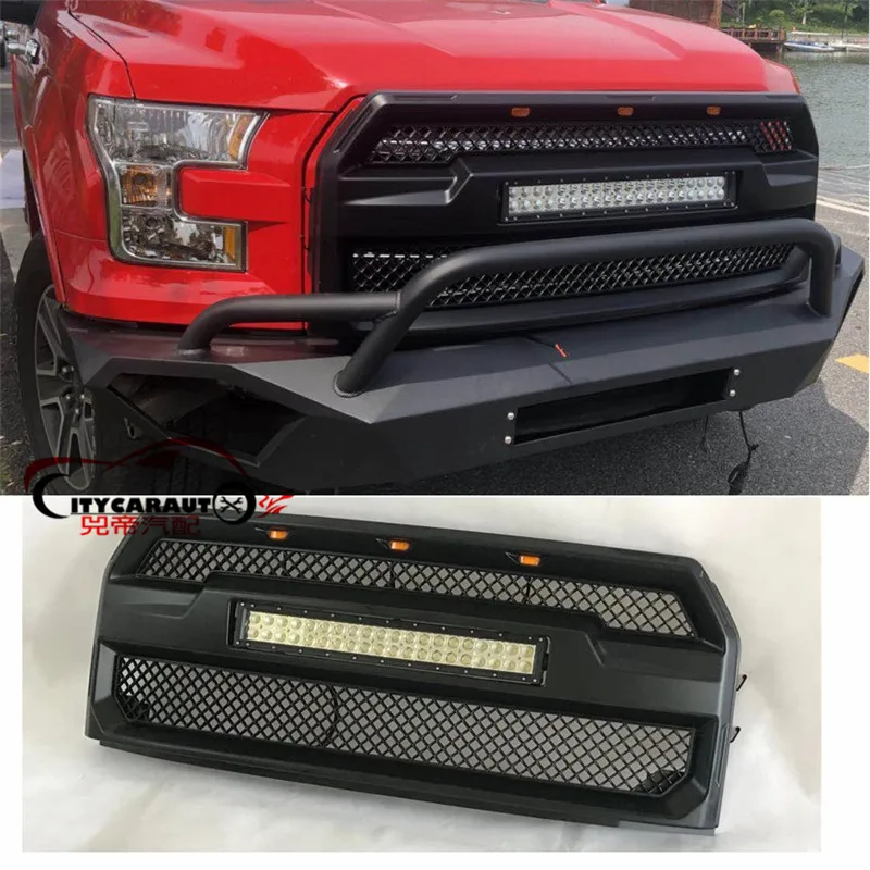 FRONT BUMPER 80W LED FRONT RACING GRILLS GRILLE ABS MATTE BLACK MASK FIT FOR FORD F-150 F150 GRILL EXTERIOR ACCESSORIES 2015-17
FRONT BUMPER 80W LED FRONT RACING GRILLS GRILLE ABS MATTE BLACK MASK FIT FOR FORD F-150 F150 GRILL EXTERIOR ACCESSORIES 2015-17