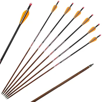 Unique Design 6 pack Archery Carbon Hunting Arrow 340/400/500 Spine with Field Tips 28/29/30/31 Inch for Compound Recurve Bow
Unique Design 6 pack Archery Carbon Hunting Arrow 340/400/500 Spine with Field Tips 28/29/30/31 Inch for Compound Recurve Bow