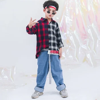 Unisex Trend Jazz Dance Costumes Set Stitching Plaid Shirt Child Hip Hop Dance Outfit Kids Street Dance Performance Wear DWY973
Unisex Trend Jazz Dance Costumes Set Stitching Plaid Shirt Child Hip Hop Dance Outfit Kids Street Dance Performance Wear DWY973