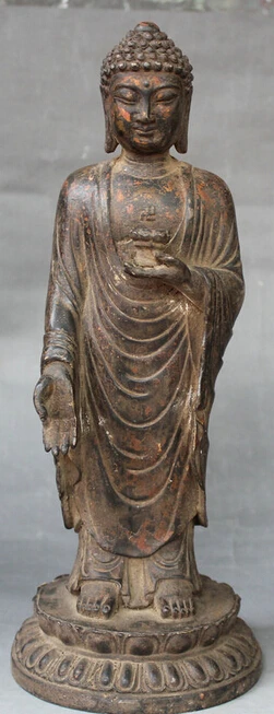 11" Old Tibet Buddhism Bronze Sakyamuni Shakyamuni Amitabha Buddha Stand Statue S0706 Discount 35%
11" Old Tibet Buddhism Bronze Sakyamuni Shakyamuni Amitabha Buddha Stand Statue S0706 Discount 35%
