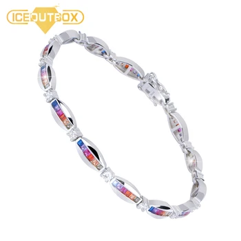 Exquisite Rainbow Crystal 925 Sterling Silver Bracelet For Women With Shining Rhinestone Luxury Design Charm Bracelet Bangle
Exquisite Rainbow Crystal 925 Sterling Silver Bracelet For Women With Shining Rhinestone Luxury Design Charm Bracelet Bangle