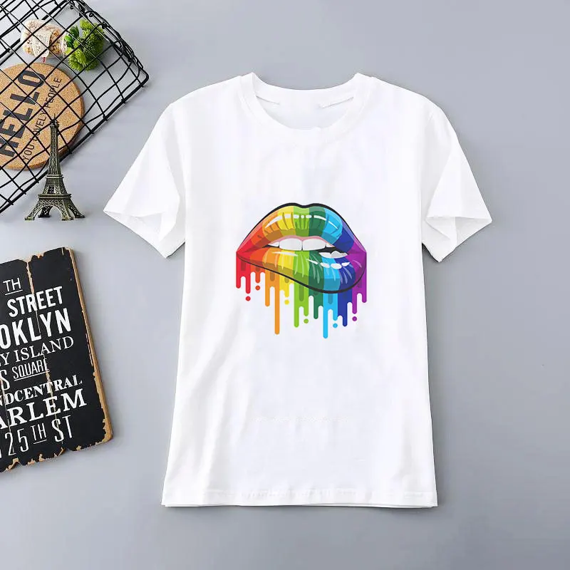 New Fashion Harajuku Sexy Color Lips Painted T-shirt Women Vogue Spring Summer Short Sleeve Aesthetic Ulzzang Ee Shirt Femme
New Fashion Harajuku Sexy Color Lips Painted T-shirt Women Vogue Spring Summer Short Sleeve Aesthetic Ulzzang Ee Shirt Femme