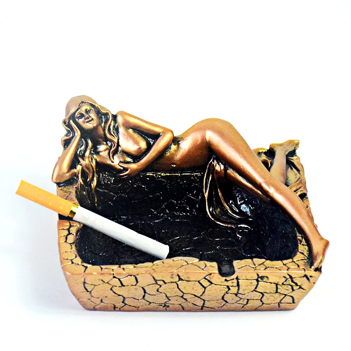

Ashtray Sexy Beauty Girls Creative Cigar Smoking Accessories for Living Room Crafts Desk Desk Decoration Boyfriend Gift