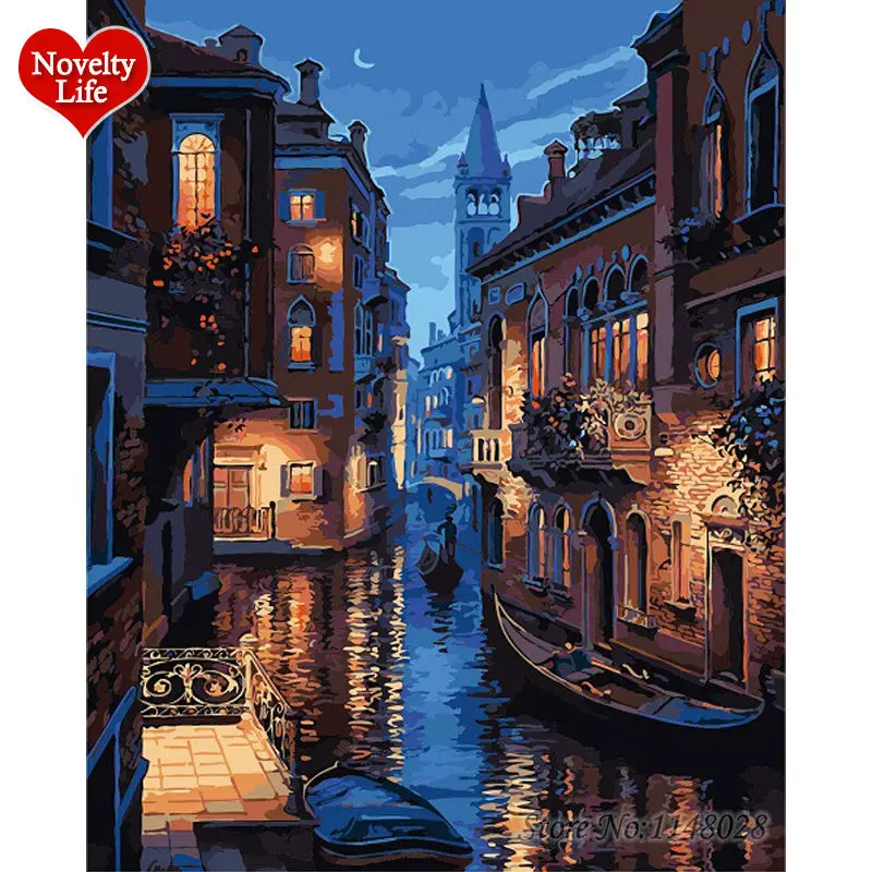 DIY Oil Painting by Numbers Picture Drawing Coloring Paint on Canvas Hand Painted Wall Landscape Scenery Night View of VeniceS34
DIY Oil Painting by Numbers Picture Drawing Coloring Paint on Canvas Hand Painted Wall Landscape Scenery Night View of VeniceS34