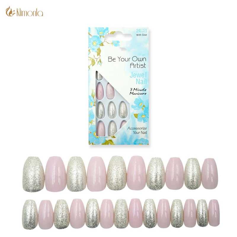 24Pcs/Set Gold and Pink Fake Nails Pretty Glitter Decal Full Cove Finger Nails Artificial False Nails Faux Nail with Glue
24Pcs/Set Gold and Pink Fake Nails Pretty Glitter Decal Full Cove Finger Nails Artificial False Nails Faux Nail with Glue