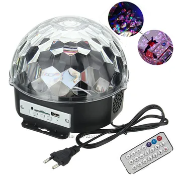 18W EU/US Plug DISCO BALL PARTY LIGHTS Bluetooth Remote Control Mini Stage Effect Light Crystal Decor Lamp with MP3 Music Player
18W EU/US Plug DISCO BALL PARTY LIGHTS Bluetooth Remote Control Mini Stage Effect Light Crystal Decor Lamp with MP3 Music Player