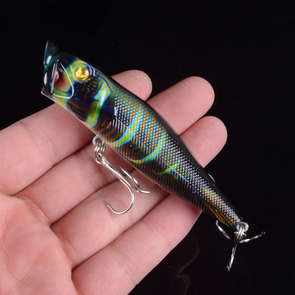 1pcs 9.5cm 12g Popper Fishing lures Hard Bionic Painted bait Wobblers Swim Fishing Tackle 6 Colors 6# Hooks 3D eyes
1pcs 9.5cm 12g Popper Fishing lures Hard Bionic Painted bait Wobblers Swim Fishing Tackle 6 Colors 6# Hooks 3D eyes