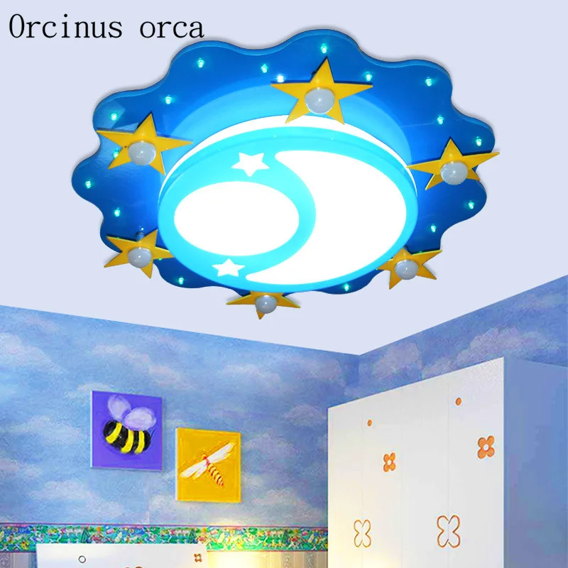 

Cartoon creation LED ceiling lamp children's room boys and girls baby bedroom warmth protection eye star ceiling lamp