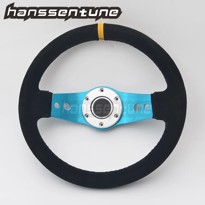 Suede Steering Wheel NEW Auto Racing No-slip Steering Wheel 320MM 13 inch with yellow line bule color
Suede Steering Wheel NEW Auto Racing No-slip Steering Wheel 320MM 13 inch with yellow line bule color