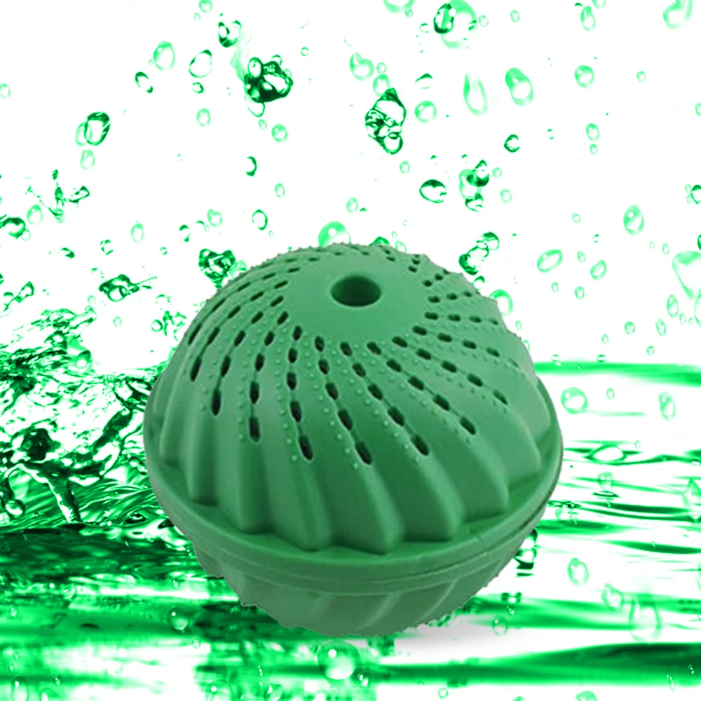 Reusable TPR Washing Balls Green Laundry Ball Anion Molecules Cleaning Magic Washing Machine Dryer Ball (1)