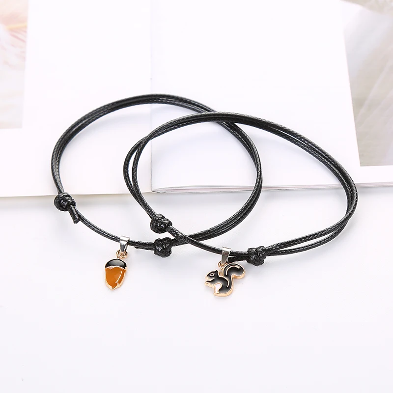 JIA&KOU 2pcs Squirrel Pine Nut Pendant Couple Anklets Rope Chain Ankle Bracelets For Women/ Men Cute Women Accessories JKA011
JIA&KOU 2pcs Squirrel Pine Nut Pendant Couple Anklets Rope Chain Ankle Bracelets For Women/ Men Cute Women Accessories JKA011