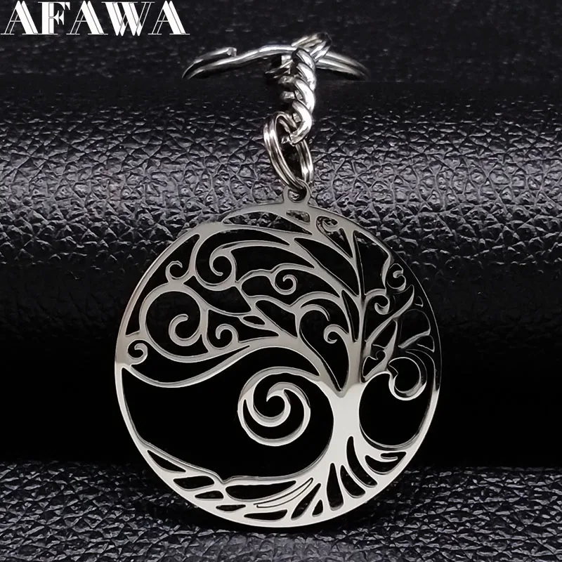 2019 Fashion Round Tree of Life Stainless Steel Key Ring for Women Silver Color Keyrings Jewelry Gift llavero mujer K77300B
2019 Fashion Round Tree of Life Stainless Steel Key Ring for Women Silver Color Keyrings Jewelry Gift llavero mujer K77300B