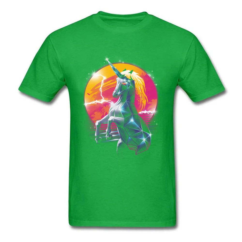 New Arrival Men's Tops & Tees Rad Unicorn Normal Tshirts 100% Cotton Fabric Short Sleeve Fitness Tight T-shirts Crewneck Rad Unicorn green