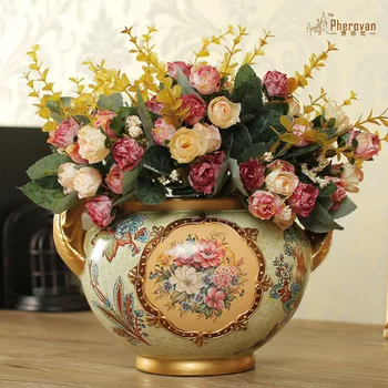Furong Shengshi European ceramic flower bottle Home Furnishing wedding ornaments gifts housewarming living room decor
Furong Shengshi European ceramic flower bottle Home Furnishing wedding ornaments gifts housewarming living room decor