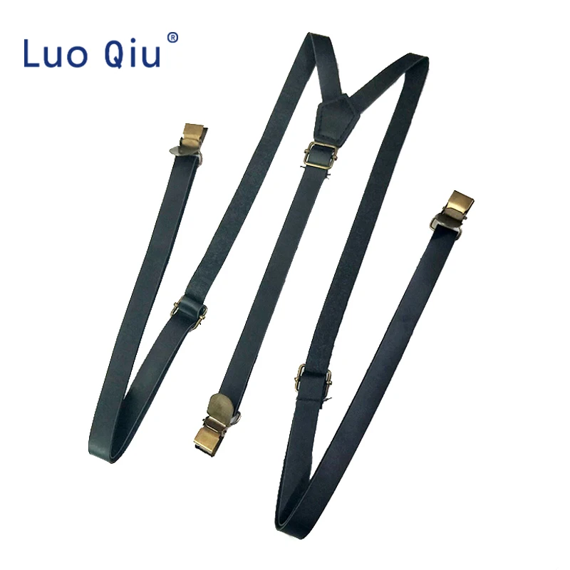 Hot Fashion 1.3*80cm Mens Womens Leather Suspenders Y-Back Retro Braces Clip-On Black Colors
Hot Fashion 1.3*80cm Mens Womens Leather Suspenders Y-Back Retro Braces Clip-On Black Colors