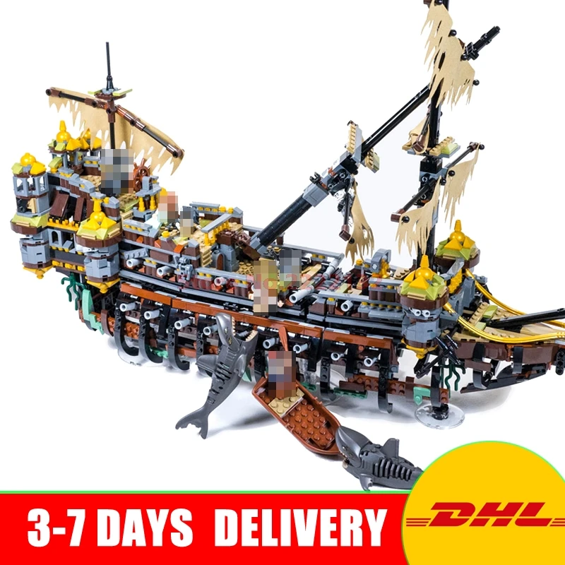 

LEPIN 16042 2344Pcs New Pirate Ship Series The Slient Mary Set Children Educational Building Blocks Bricks Toys Model Gift 71042