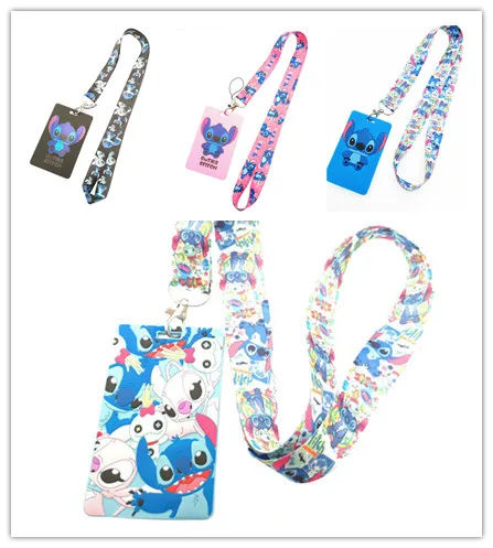 New 1pcs cartoon Lilo & Stitch pvc Card Holder Identity Badge with Lanyard Neck Strap Card Bus ID Holders With Key Chain
New 1pcs cartoon Lilo & Stitch pvc Card Holder Identity Badge with Lanyard Neck Strap Card Bus ID Holders With Key Chain