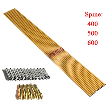 12PCS ID6.2mm 32" Spine 400 500 600 Pure Carbon Bamboo Skin Arrow Shaft + Insert Point Compound Bow Archery
12PCS ID6.2mm 32" Spine 400 500 600 Pure Carbon Bamboo Skin Arrow Shaft + Insert Point Compound Bow Archery