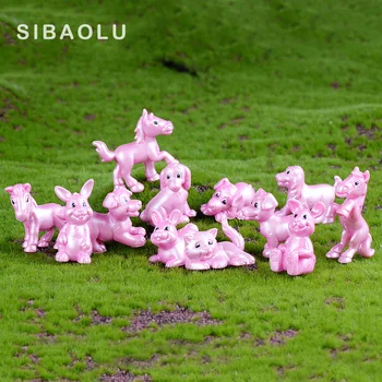 Pink animals Group Dog Horse Cat Rabbit model miniature Figurine home garden decoration accessories Decor fairy craft Bonsai toy
Pink animals Group Dog Horse Cat Rabbit model miniature Figurine home garden decoration accessories Decor fairy craft Bonsai toy