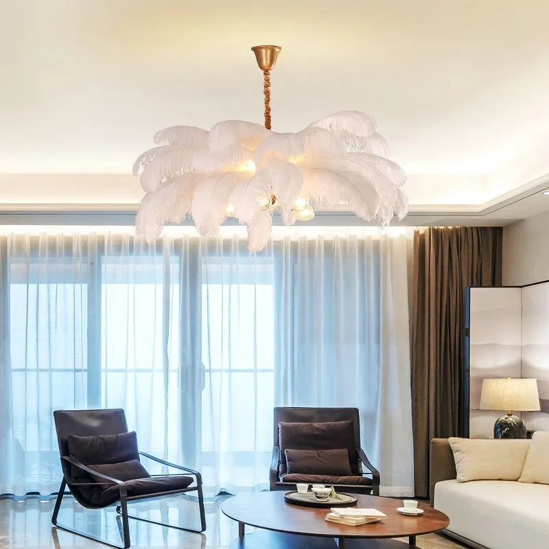 Nordic Modern Chandelier Lighting Ostrich Feather led Pendant Hanging Lamp Living Dinning Room Led Light Contemporary Chandelier
Nordic Modern Chandelier Lighting Ostrich Feather led Pendant Hanging Lamp Living Dinning Room Led Light Contemporary Chandelier